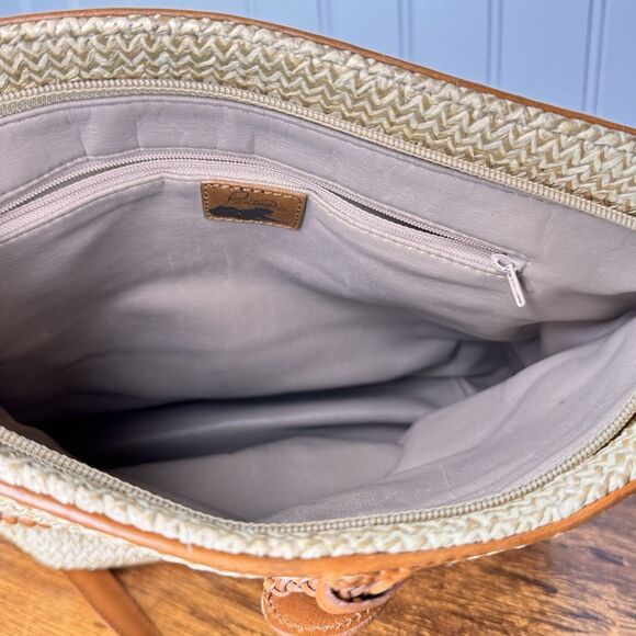 Pantera Women's Tan Woven Genuine Leather Shoulder Crossbody Purse Shoulder Bag - Picture 11 of 12